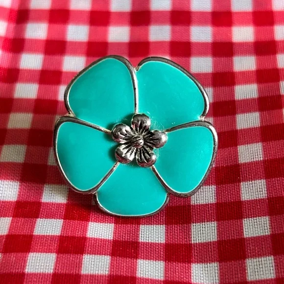 Turquoise Flower Ring - Picture 1 of 5